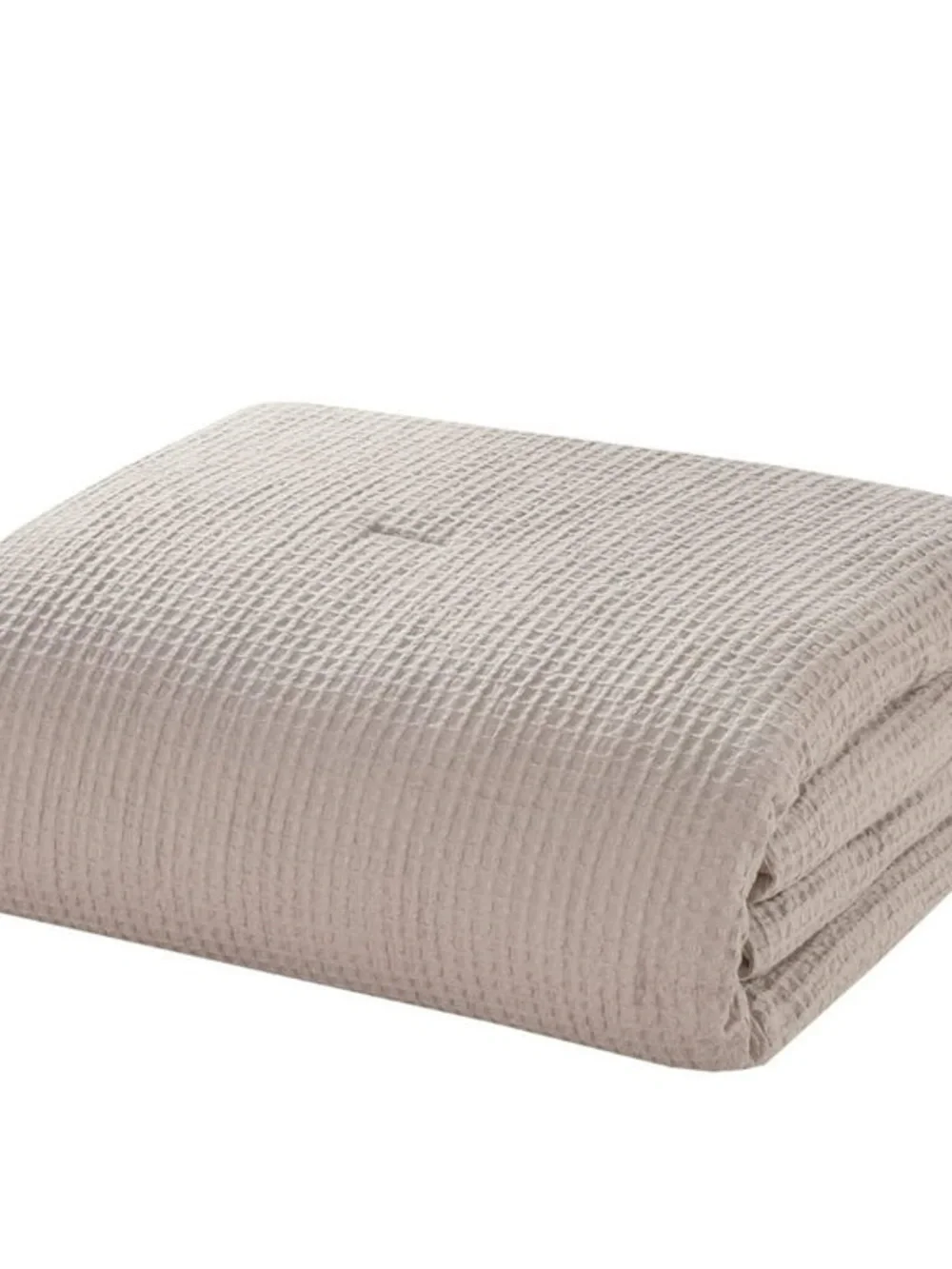 Neutral Beige Waffle-Textured king 3 piece Bedding Set